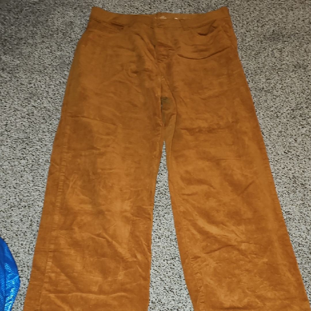 St Johns Bay Wide Leg Rust Orange Corduroy Pants 18